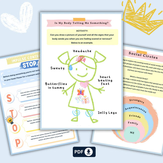 The Kids Ultimate Mental Well-Being Kit – Printable Emotional Regulation & Therapy Workbook Set