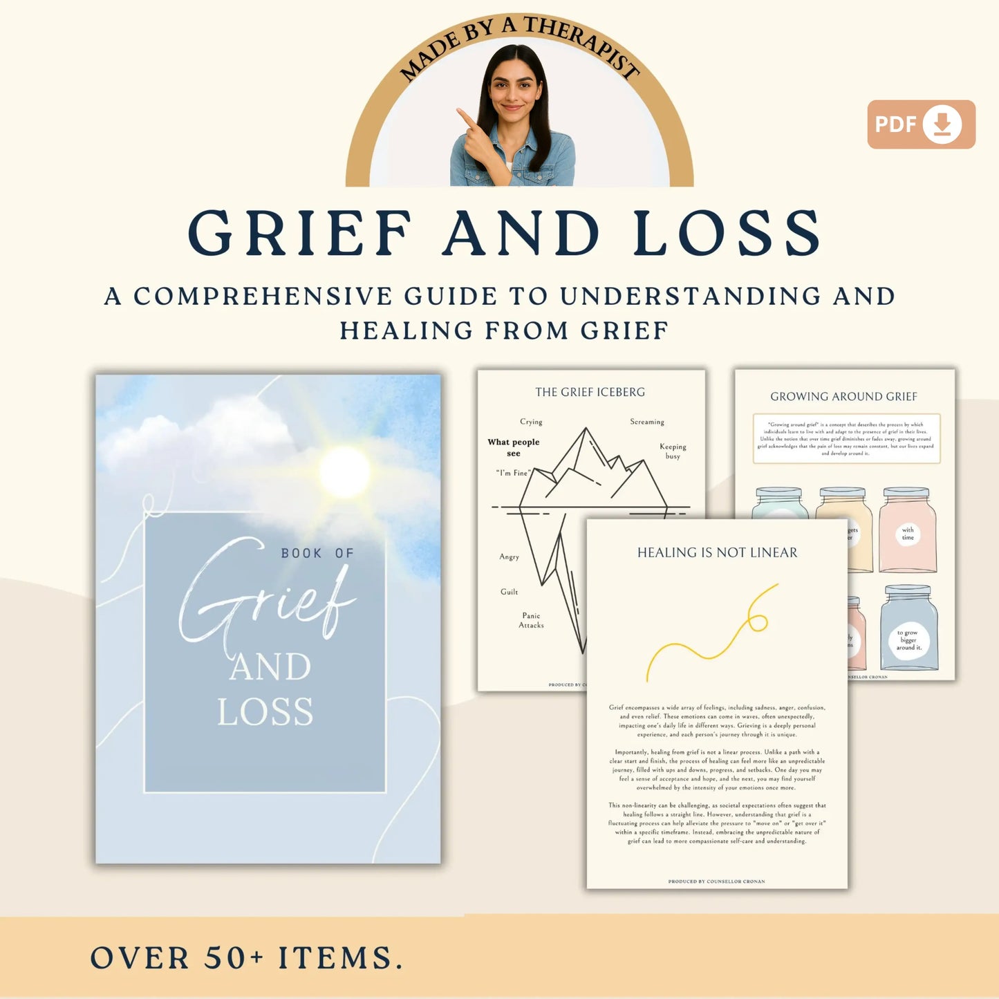 Life Skills Therapy Bundle – Printable Tools for Emotional Growth, Boundaries, Self-Care & Resilience