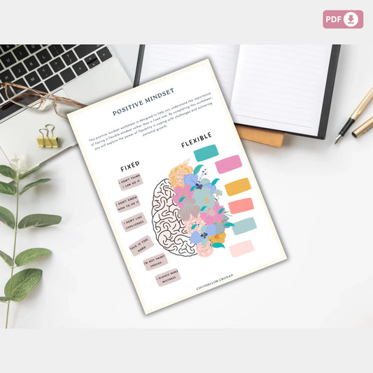 The Power of Yet | Growth Mindset Worksheets for Kids & Teens | Positive Thinking
