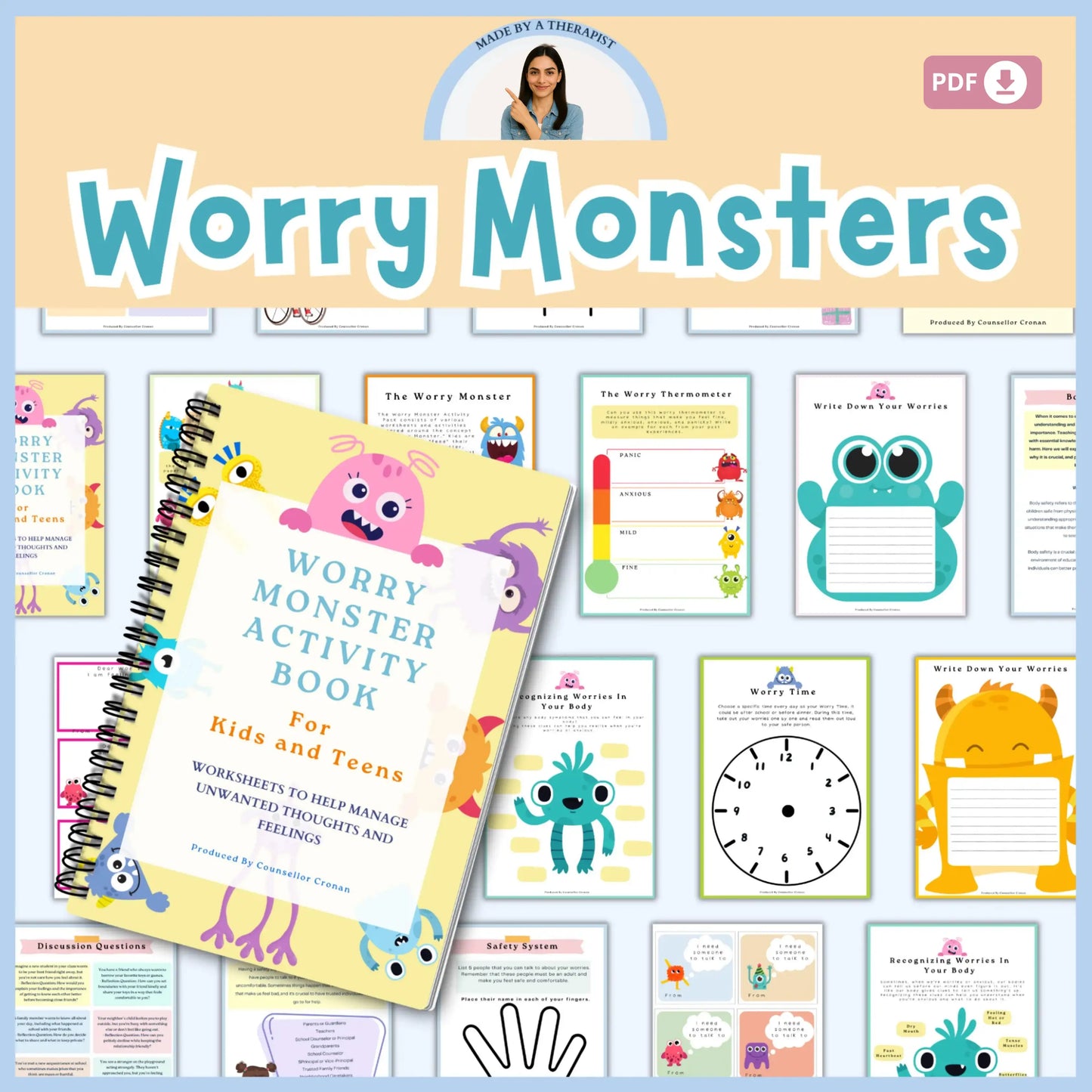 Worry Monsters – Anxiety Coping Skill Tool for Kids