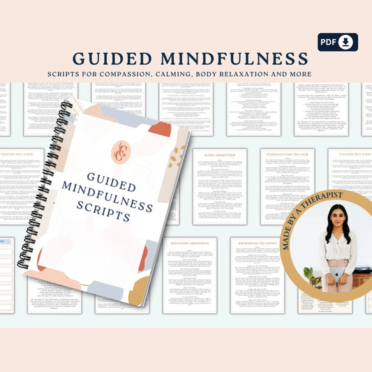 Guided Mindfulness Scripts – 20 Printable Meditation Guides for Calm, Sleep, Compassion & Emotional Balance