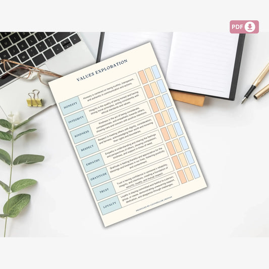 Values and Beliefs Workbook – Map Your Core and Live Authentically