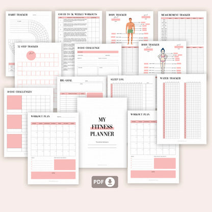 Bullet Journal Printable – Health & Fitness Planner 🏋️‍♀️✨