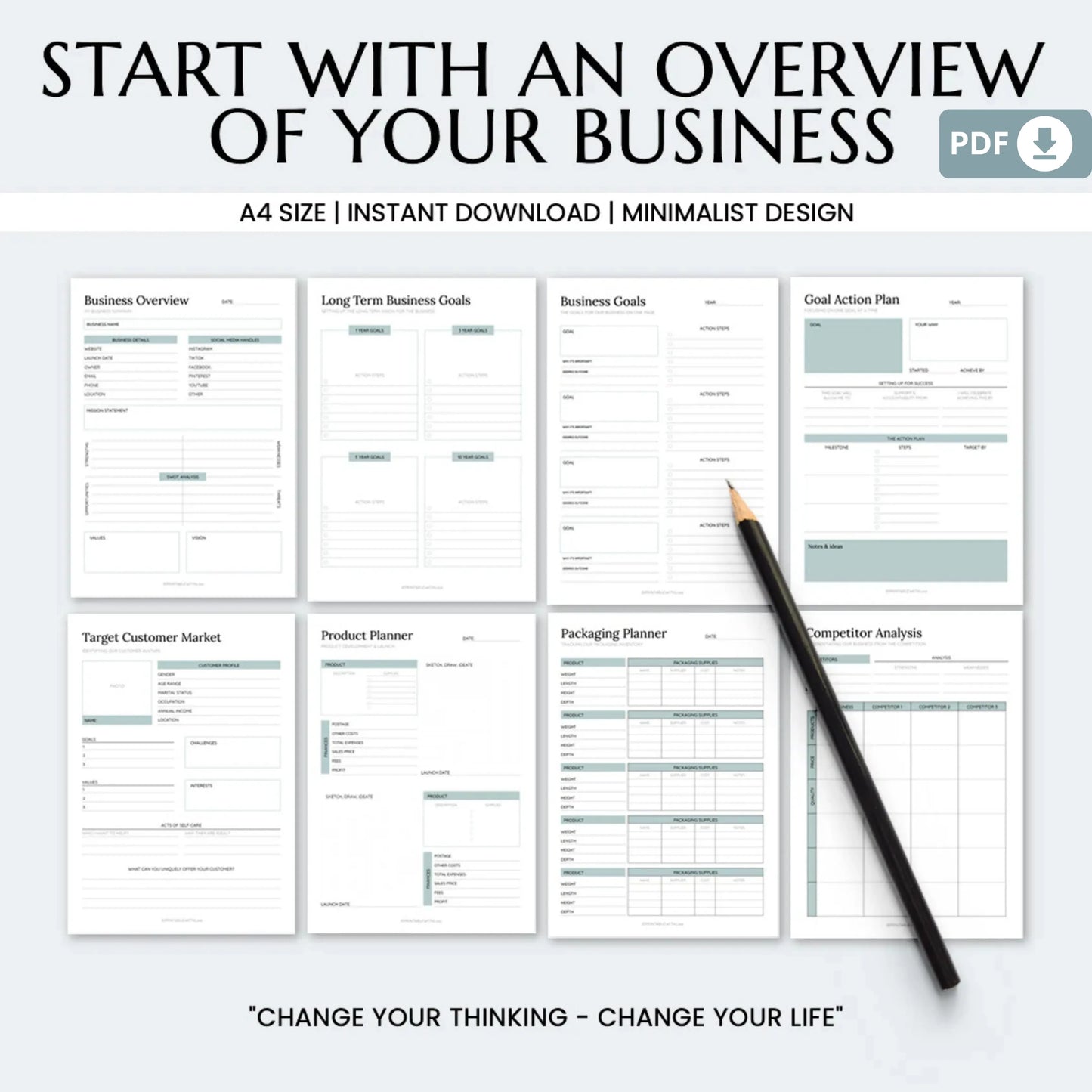 2025 Business Planner Printable Bundle – The Ultimate Tool for Small Business Success 📈✨