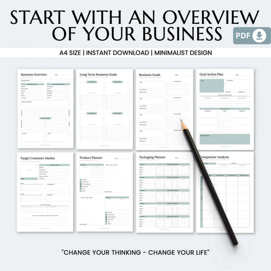 2025 Business Planner Printable Bundle – The Ultimate Tool for Small Business Success 📈✨