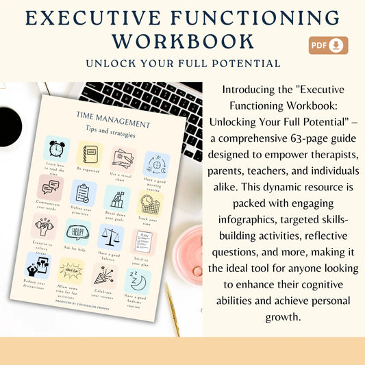 Executive Functioning Workbook – 63 Printable Pages to Strengthen Focus, Organization, Self-Control & Cognitive Growth