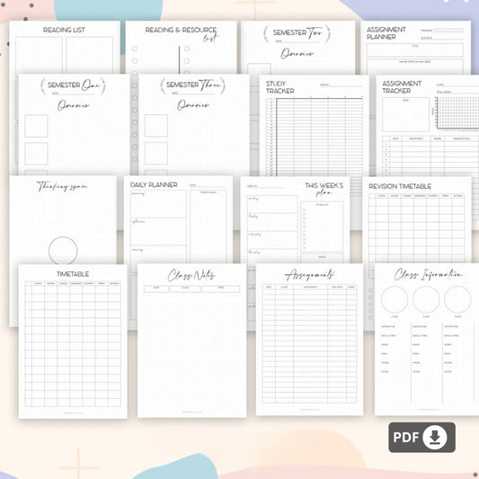Bullet Journal Student Planner Printable – Stay Organized and Productive 📚✨