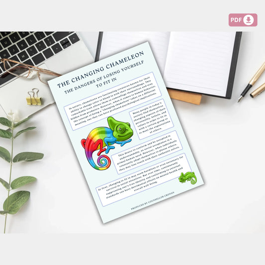 The Changing Chameleon Workbook | Be Your True Self | Self-Acceptance & Identity Reflection