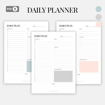Daily, Weekly, and Monthly Planner Printable Set – Stay Organized and Productive 🖊️✨