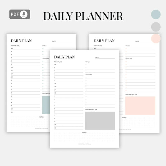 Daily, Weekly, and Monthly Planner Printable Set – Stay Organized and Productive 🖊️✨