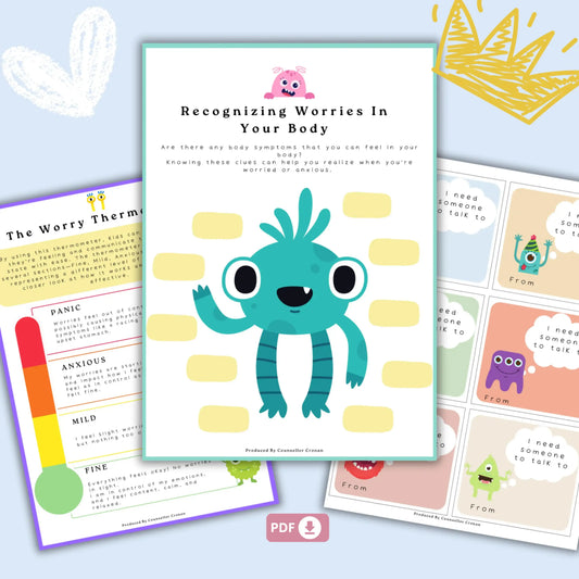 Calm & Confident: Kids’ Anxiety Toolkit – Printable Tools for Emotional Regulation, Mindful Breathing & Positive Thinking