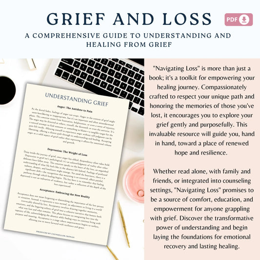 Grief and Loss Workbook Journal – 58 Printable Pages of Reflection, Healing Activities & Emotional Insight