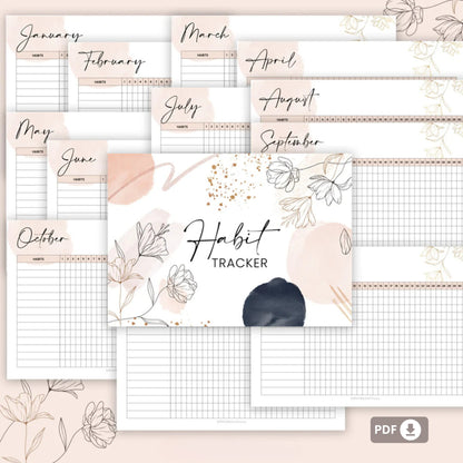 Daily Habit Tracker Printable – Build Habits with Style 🌸✨