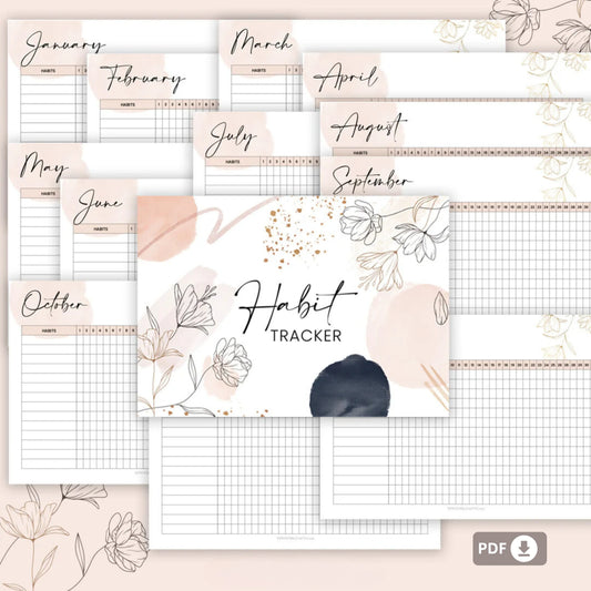 Daily Habit Tracker Printable – Build Habits with Style 🌸✨