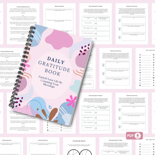 Gratitude Workbook – Printable Find Your Happiness Worksheets for Daily Reflection & Emotional Wellness