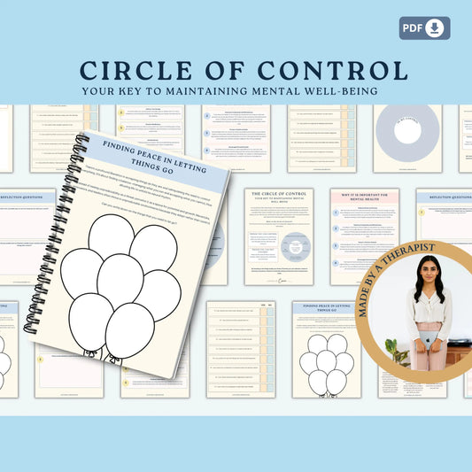 Circle of Control Workbook – 13 Printable Pages to Let Go, Reduce Stress & Build Emotional Resilience