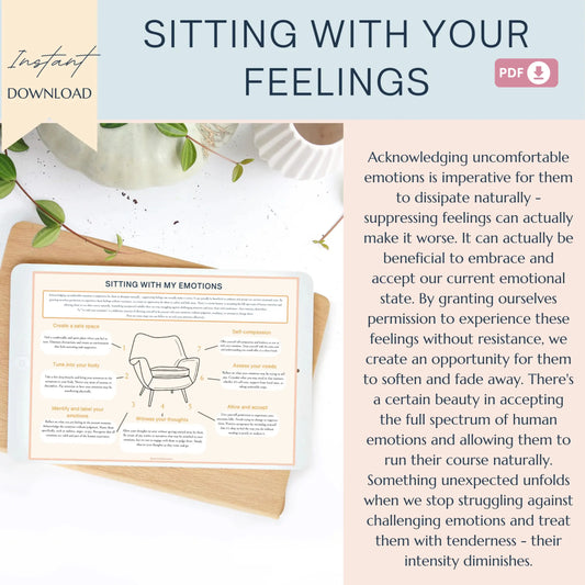 Sitting With Your Feelings – Printable Emotional Awareness & Regulation Worksheets