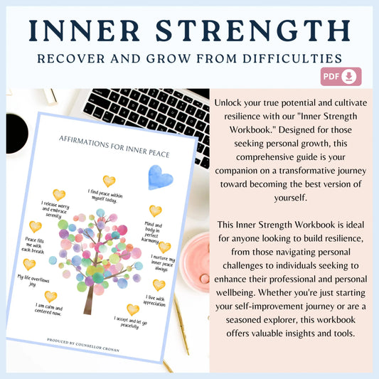 Inner Strength Worksheets – 36 Printable Pages to Build Confidence, Resilience, and Self-Awareness