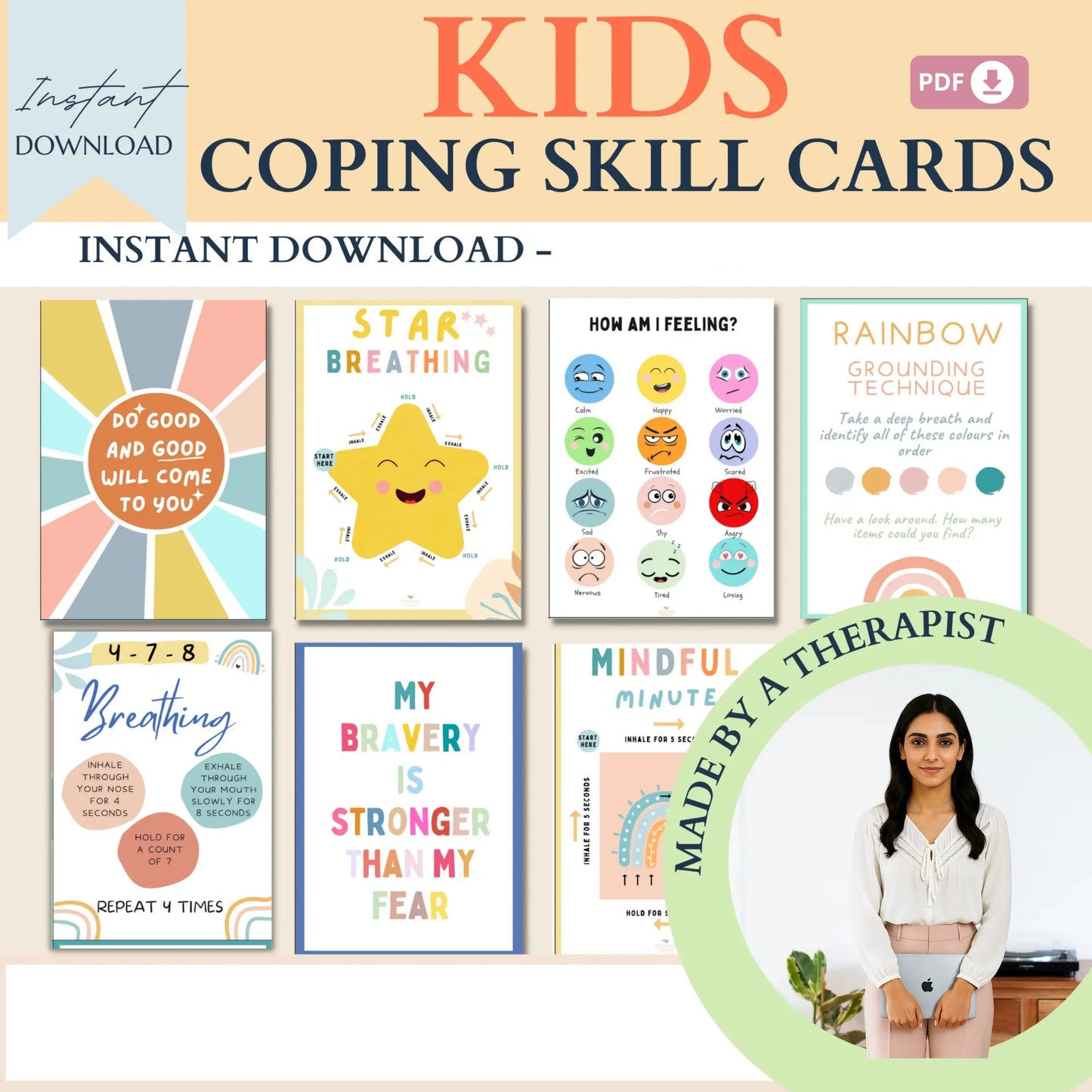 Kids Calming Corner Bundle – Printable Activities for Emotional Regulation, Breathing, and Relaxation