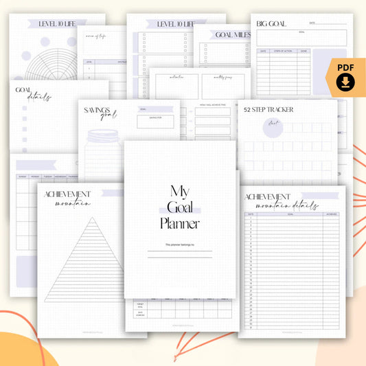 Bullet Journal Goal Planner Printable – Achieve Your Dreams with Clarity 🎯✨