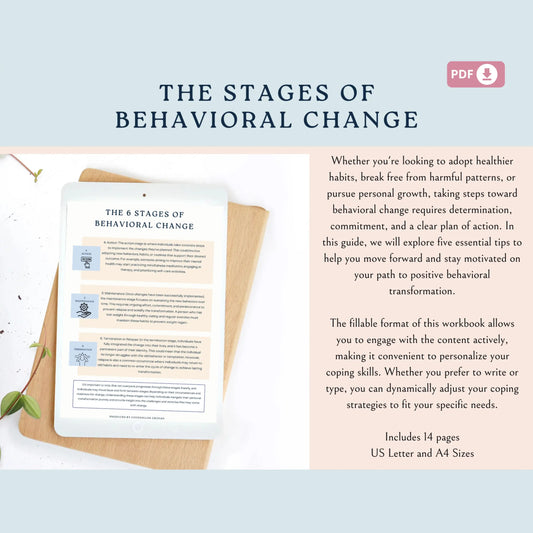 Stages of Change Workbook | Self-Development & Motivation | Behavioral Transformation Guide