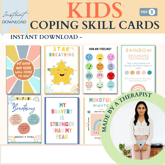 Calming Corner Kit Bundle for Kids – Printable Coping Skills, Self-Regulation Tools & Mindfulness Activities