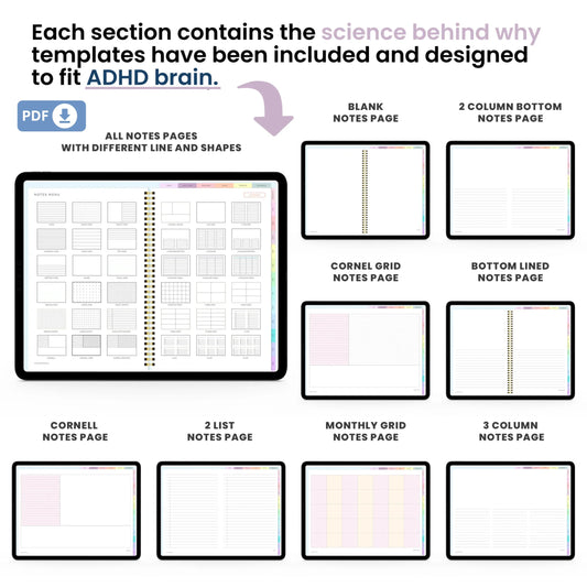ADHD Digital Planner – Science-Based Organization for Neurodivergent Minds 🌈✨