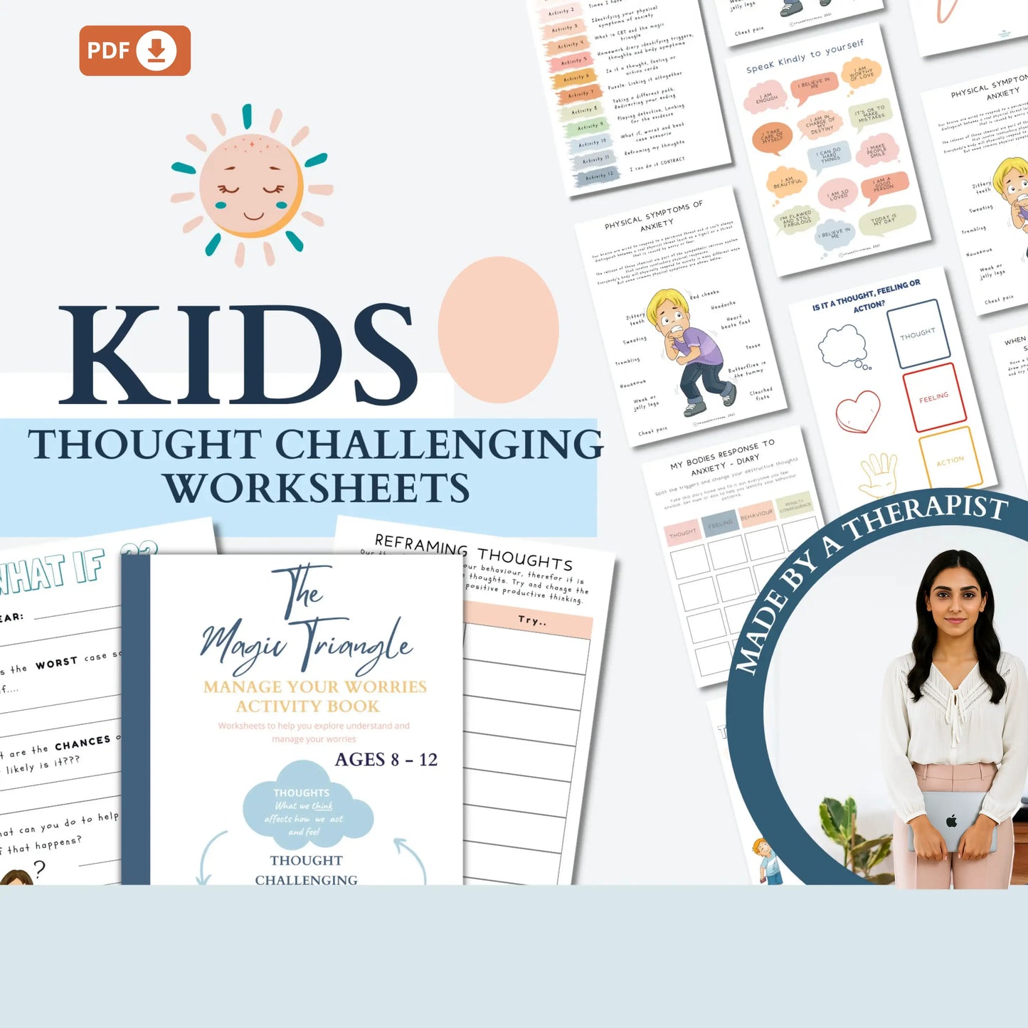 Kids Anxiety Toolbox – Printable Coping Tools, Activities & Breathing Exercises for Emotional Support
