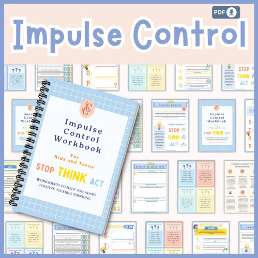 Counseling Workbook Bundle for Kids – 6 Printable Resources for Emotional Wellness, Executive Functioning & Self-Regulation