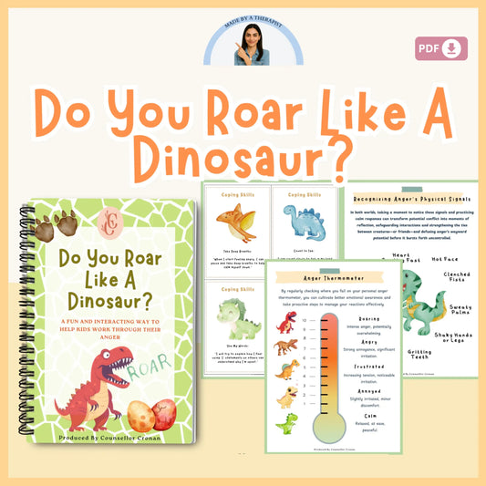 Kids Anger Workbook – Do You Roar Like a Dinosaur? Printable Emotional Regulation Activities for Ages 5–12