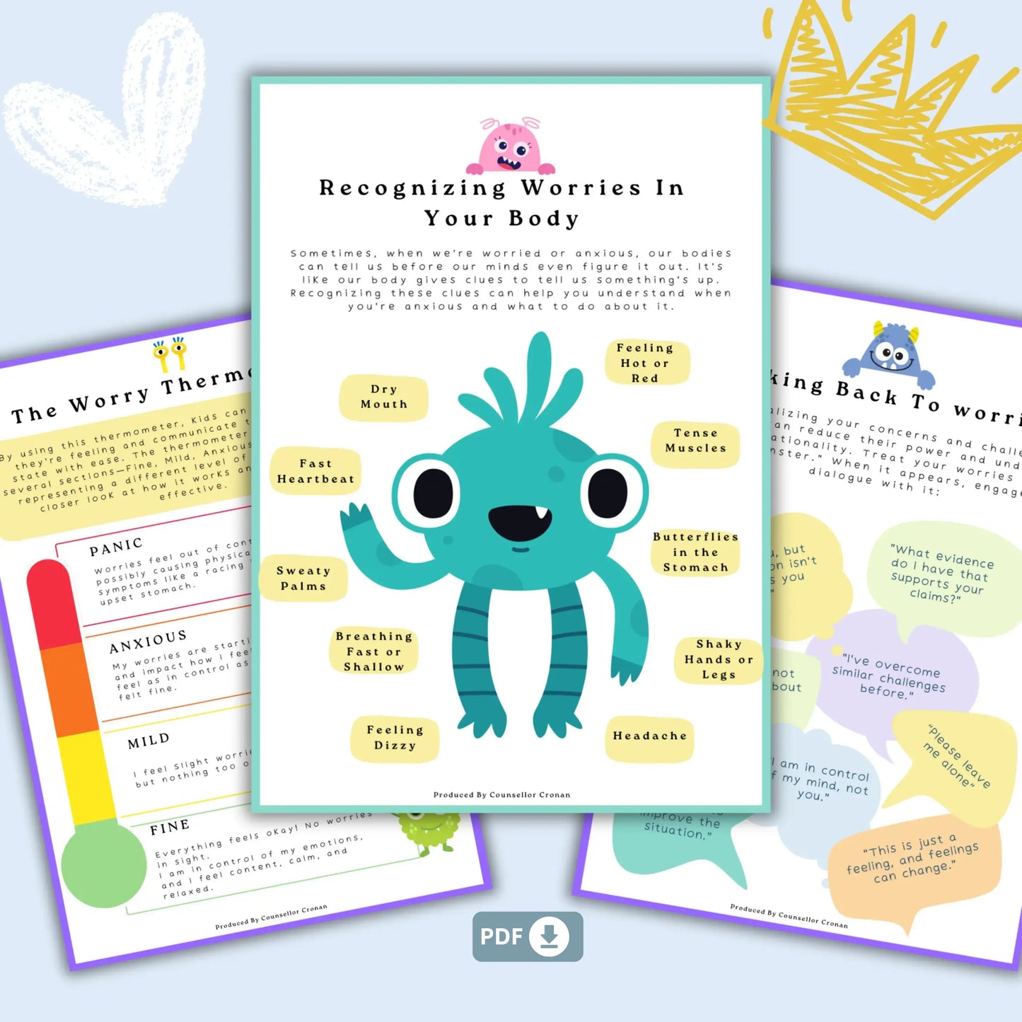 Kids Calming Corner Bundle – Printable Emotional Regulation Toolkit with Affirmation Cards, Therapy Workbooks & Feelings Resources