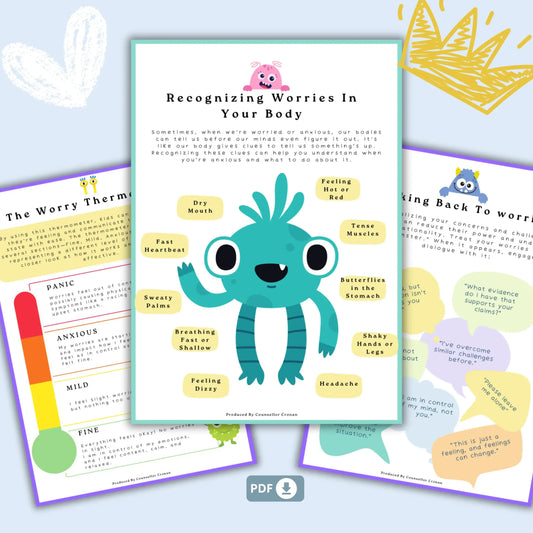 Kids Calming Corner Bundle – Printable Emotional Regulation Toolkit with Affirmation Cards, Therapy Workbooks & Feelings Resources