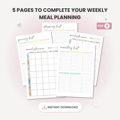 Meal Planner Printable – Organize, Track, and Stay Healthy 🍎✨