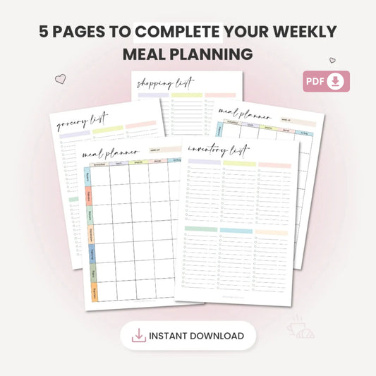 Meal Planner Printable – Organize, Track, and Stay Healthy 🍎✨
