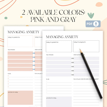 Anxiety & Mental Health Journal Bundle – Your Tool for Self-Care, Stress Management, and Emotional Healing