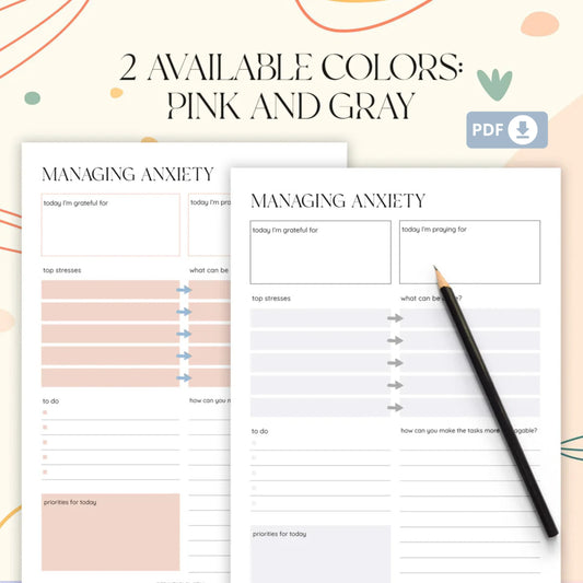 Anxiety & Mental Health Journal Bundle – Your Tool for Self-Care, Stress Management, and Emotional Healing
