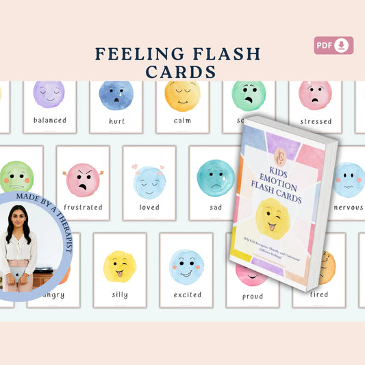 Kids Feeling Cards – 32 Printable Flash Cards for Emotional Recognition & Self-Regulation