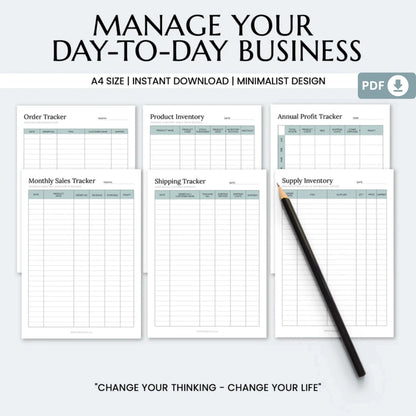 2025 Business Planner Printable Bundle – The Ultimate Tool for Small Business Success 📈✨