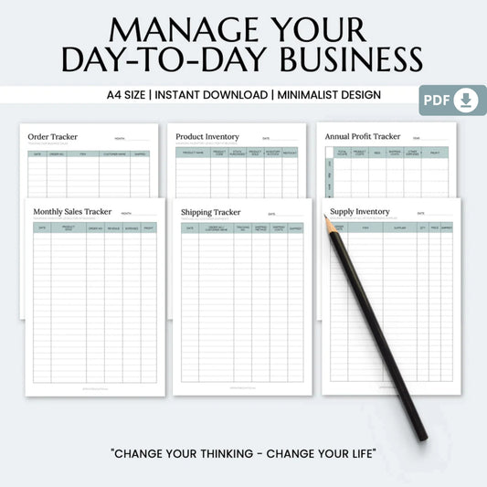 2025 Business Planner Printable Bundle – The Ultimate Tool for Small Business Success 📈✨