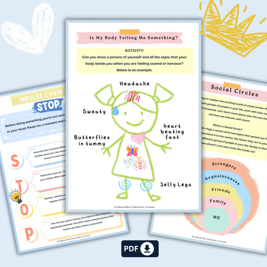 The Kids Ultimate Mental Well-Being Kit – Printable Emotional Regulation & Therapy Workbook Set