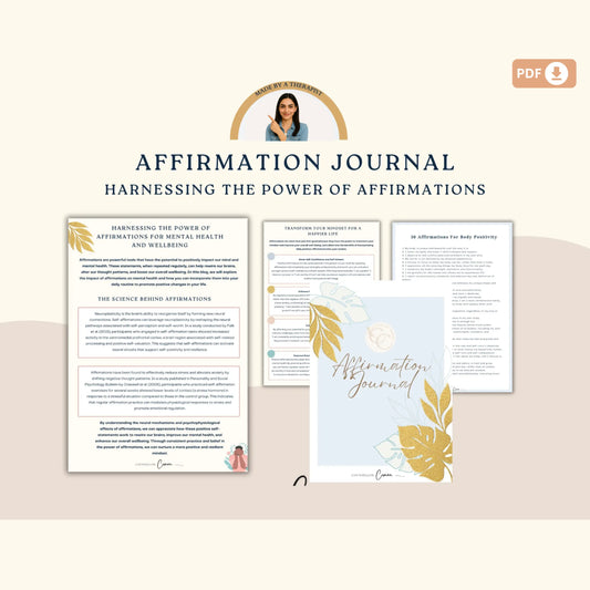 Mindfulness Bundle for Better Peace – Printable Meditations, Affirmations & Journals for Calm & Clarity