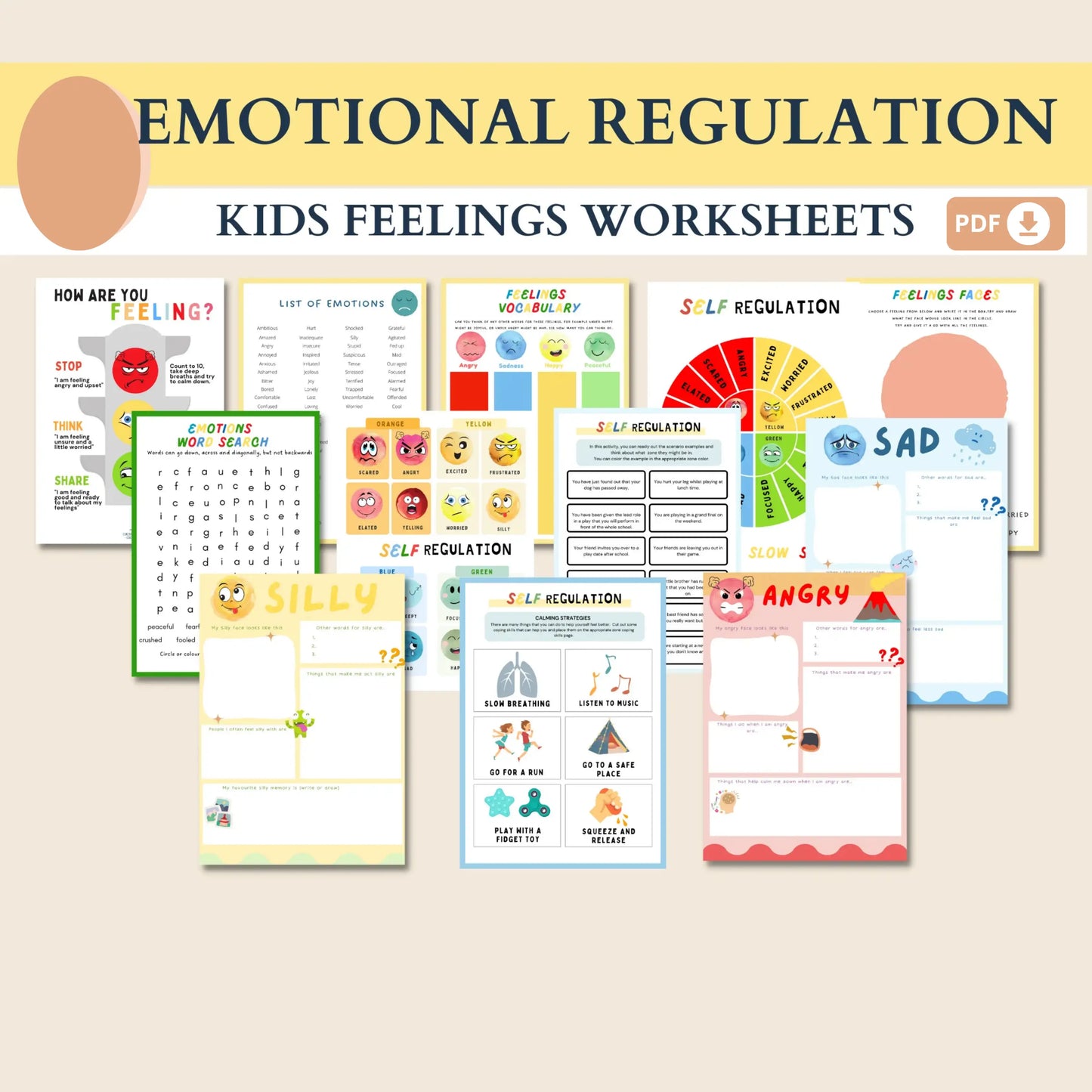 Zones of Self-Regulation Resource Bundle – Emotional Regulation Toolkit for Kids