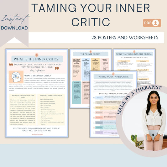 Therapy Worksheet Bundle – Psychology Resources for Emotional Growth