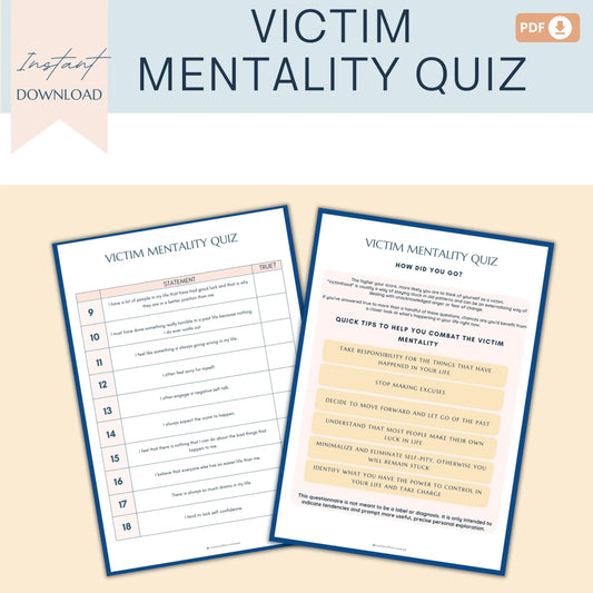 Victim Mentality Quiz – Explore, Reflect, and Shift Toward a Healthier Mindset