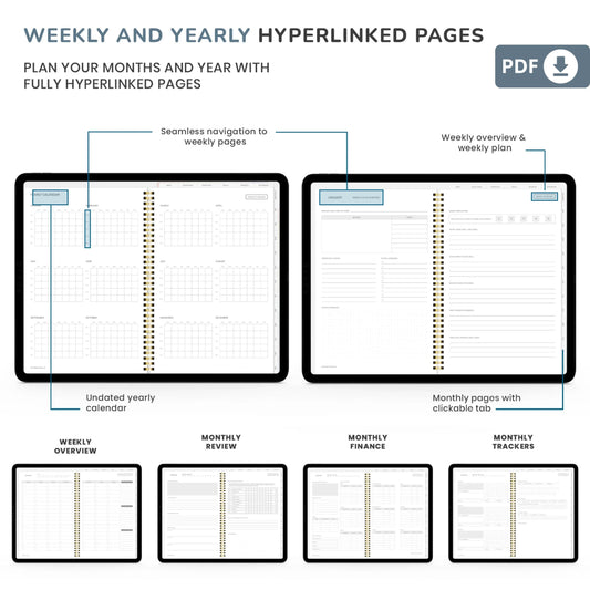 Modern Neutral Minimal Digital Planner – Stay Organized and Productive 📱✨