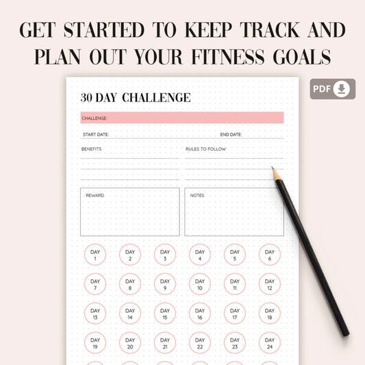 Bullet Journal Printable – Health & Fitness Planner 🏋️‍♀️✨
