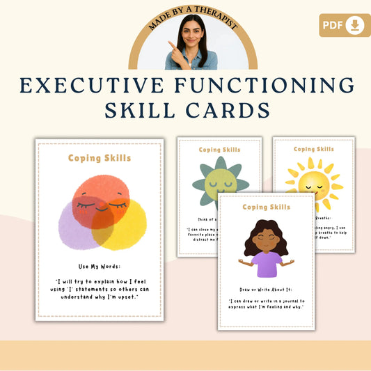 ADHD Executive Functioning Workbook – Printable ADHD Therapy Worksheets, Focus Tools & Mindfulness Activities