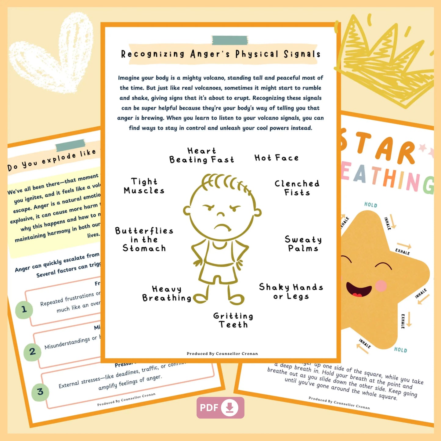 Kids Anger Management Workbook with 42 Printable Emotional Regulation Worksheets