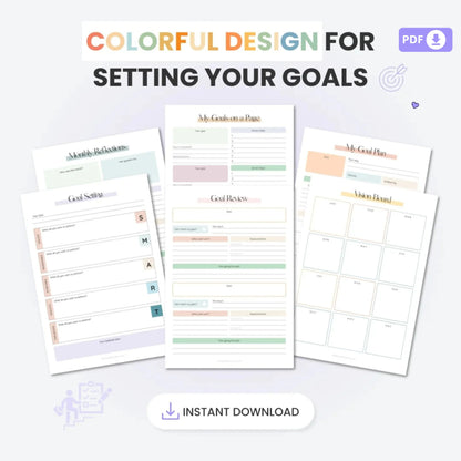 Ultimate Goal Planner Kit – SMART Goal Setting, Trackers, and Productivity Tools 🎯✨