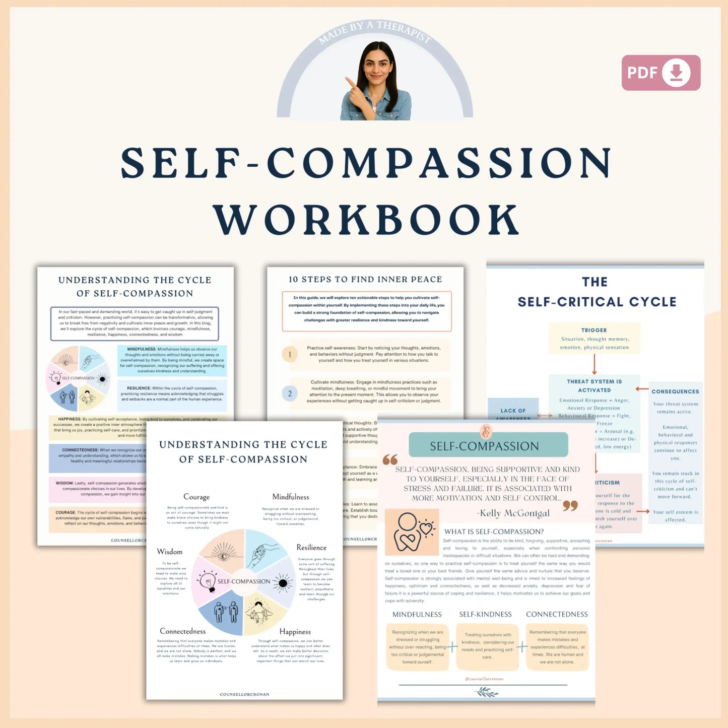 Inner Child Wounds Workbook Bundle – Printable Healing Worksheets for Reparenting, Attachment Repair & Emotional Recovery